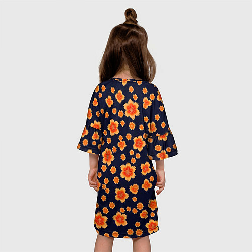 Детское платье Арт цветочный узор / 3D-принт – фото 4