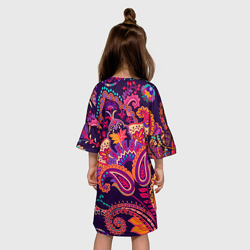 Детское платье Индийские этнические узоры / 3D-принт – фото 4