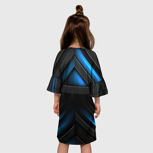 Детское платье Вихри темноты синего / 3D-принт – фото 4