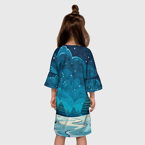 Детское платье Маленький пушистый дракошка / 3D-принт – фото 4