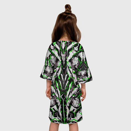 Детское платье Зелёная кибернетическая броня / 3D-принт – фото 4