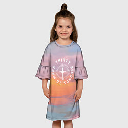 Платье клеш для девочки 30 SMT Seasons, цвет: 3D-принт — фото 2