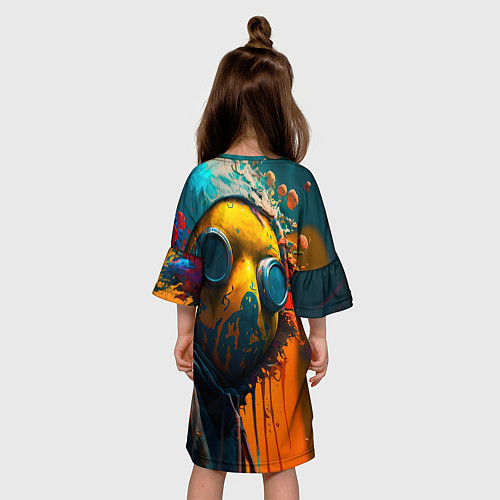 Детское платье Кислотный человек / 3D-принт – фото 4