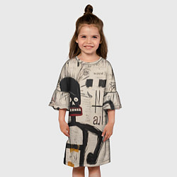 Платье клеш для девочки Рисунок человека на бумаге, цвет: 3D-принт — фото 2
