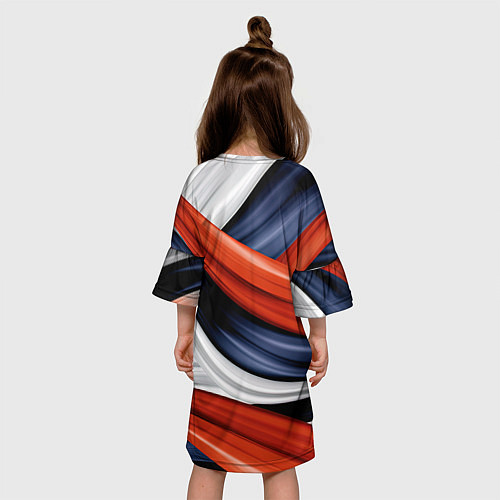 Детское платье Триколор из абстракции / 3D-принт – фото 4