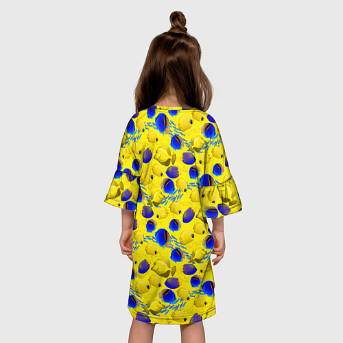 Детское платье Разноцветные тропические рыбы / 3D-принт – фото 4