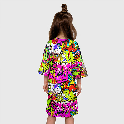 Детское платье Цветное граффити / 3D-принт – фото 4