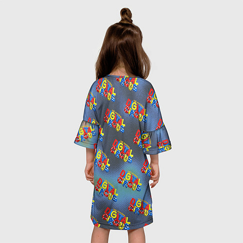 Детское платье The amazing digital circus pattern / 3D-принт – фото 4