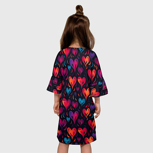 Детское платье Паттерн с сердцами / 3D-принт – фото 4