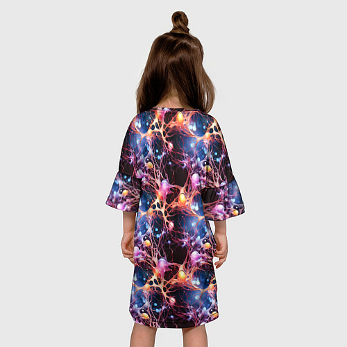 Детское платье Узор нейронные связи / 3D-принт – фото 4