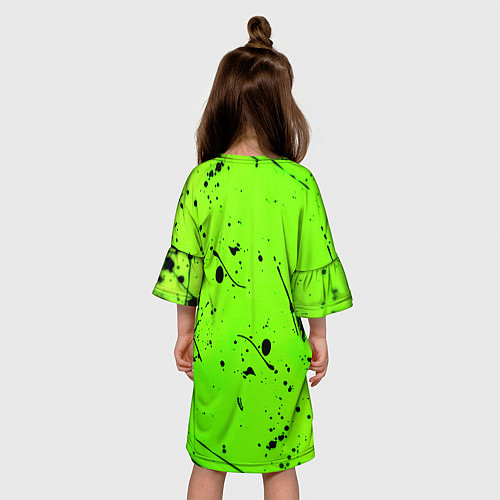 Детское платье Xbox кислотный стиль / 3D-принт – фото 4