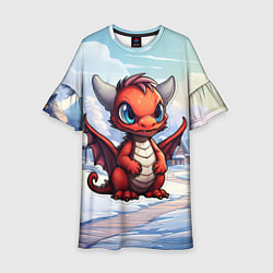 Детское платье Милый дракон 2024 года