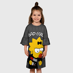 Платье клеш для девочки Bad girl Мэгги, цвет: 3D-принт — фото 2