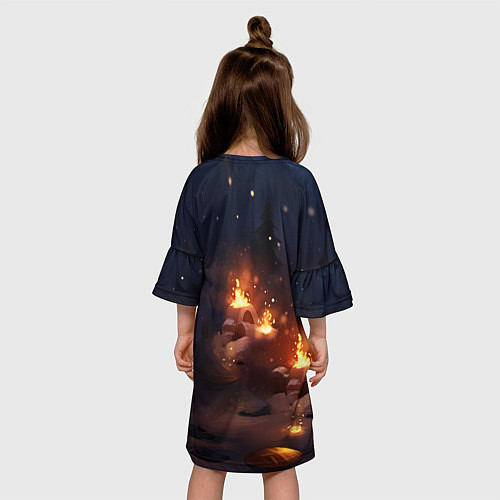 Детское платье Сияющий ледяной дракон / 3D-принт – фото 4
