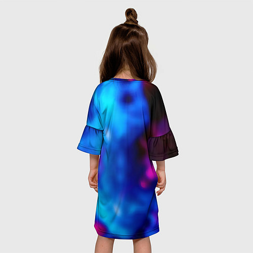 Детское платье Half life neon freeman / 3D-принт – фото 4