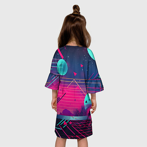 Детское платье GTA 6 логотип и абстракция / 3D-принт – фото 4