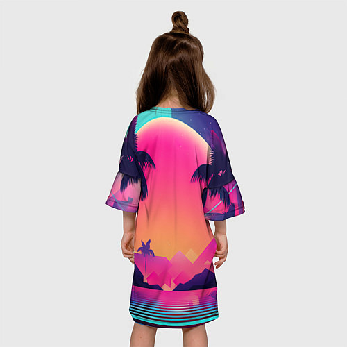 Детское платье GTA 6 закат солнца / 3D-принт – фото 4