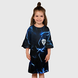 Платье клеш для девочки Tesla storm, цвет: 3D-принт — фото 2