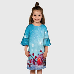 Платье клеш для девочки Сhristmas toys, цвет: 3D-принт — фото 2