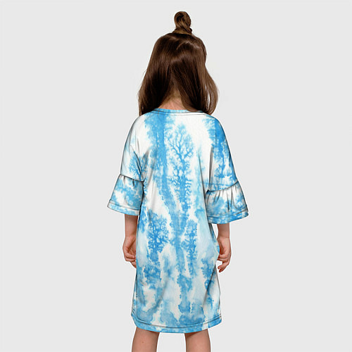Детское платье Морозный узор акварель / 3D-принт – фото 4