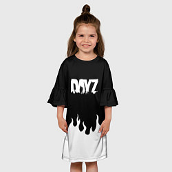 Платье клеш для девочки Dayz огонь апокалипсис, цвет: 3D-принт — фото 2