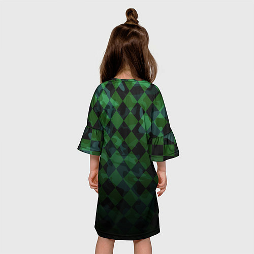 Детское платье Ромбовой паттерн / 3D-принт – фото 4