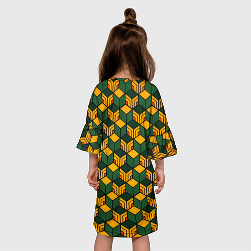 Детское платье Гию Томиока узор на хаори / 3D-принт – фото 4
