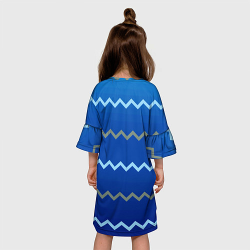 Детское платье Морские зигзаги / 3D-принт – фото 4