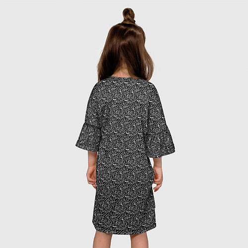 Детское платье Ажурный чёрно-белый / 3D-принт – фото 4