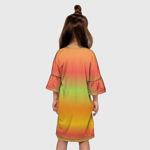 Детское платье Ёлка новогодняя украшенная на ярком разноцветном ф / 3D-принт – фото 4