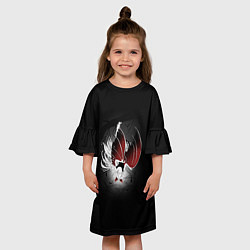 Платье клеш для девочки Леди вамп летучая мышь, цвет: 3D-принт — фото 2