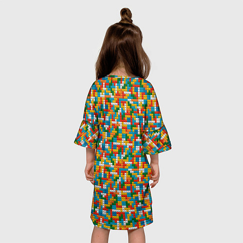 Детское платье Плитки тетриса / 3D-принт – фото 4