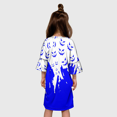 Детское платье Marshmello dj blue pattern music band / 3D-принт – фото 4