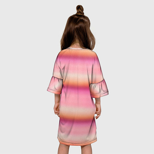 Детское платье Энид Синклер - арт и текстура розового свитера / 3D-принт – фото 4