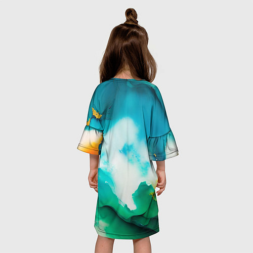 Детское платье Текстура окрашенной стены - нейросеть / 3D-принт – фото 4