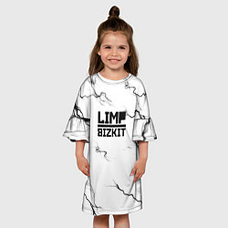 Платье клеш для девочки Limp bizkit storm black, цвет: 3D-принт — фото 2