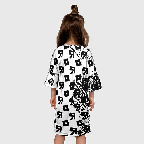 Детское платье Roblox pattern game black / 3D-принт – фото 4