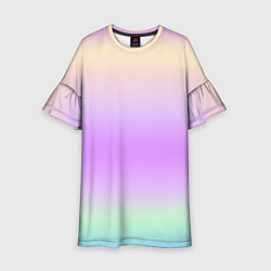 Детское платье Голографический яркий градиент