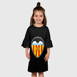 Платье клеш для девочки Valencia fc club sport, цвет: 3D-принт — фото 2