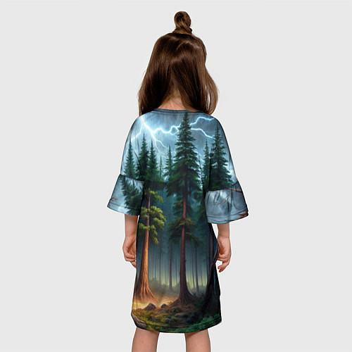 Детское платье Медведь хозяин тайги - моя земля мои правила / 3D-принт – фото 4