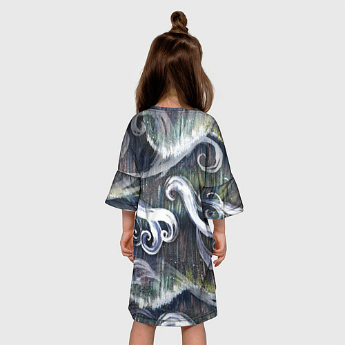 Детское платье Черная пурга / 3D-принт – фото 4