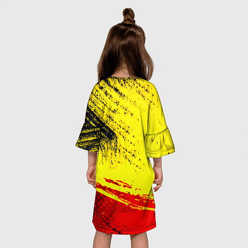 Детское платье Borussia color краски спорт / 3D-принт – фото 4