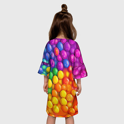 Детское платье Разноцветные шарики / 3D-принт – фото 4