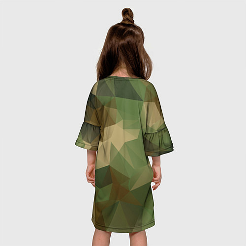 Детское платье Камуфляжный геометрический паттерн / 3D-принт – фото 4
