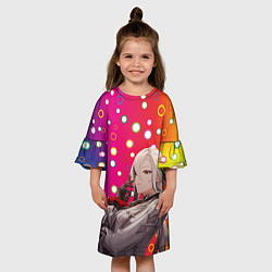 Платье клеш для девочки Genshin Impact Razor, цвет: 3D-принт — фото 2