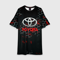 Платье клеш для девочки Toyota краски броня, цвет: 3D-принт