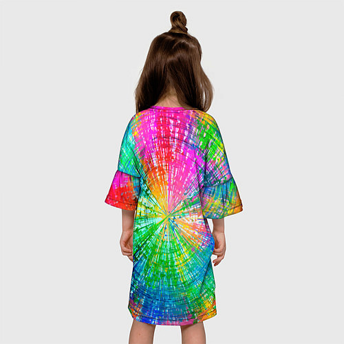 Детское платье Цветные волк с волчицей / 3D-принт – фото 4