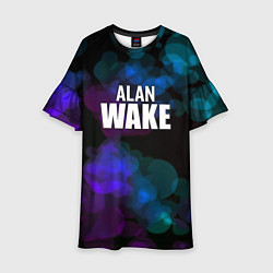 Платье клеш для девочки Alan wake текстура, цвет: 3D-принт