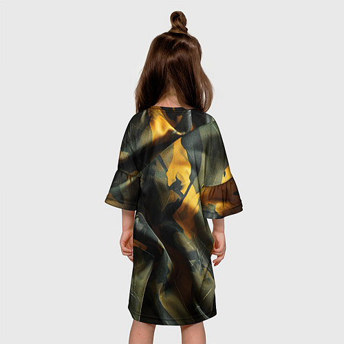 Детское платье Релистичный камуфляж / 3D-принт – фото 4