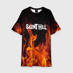 Платье клеш для девочки Silent hill огонь, цвет: 3D-принт